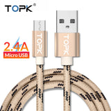 Micro USB Cable 2.4A Fast Charging Cable For Android