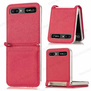 Leather Card Slot Phone Case for Samsung Z Flip 5G