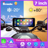 7 Inch Motorcycle GPS with Wireless CarPlay and Android Auto IPX7 Waterproof