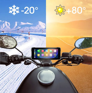 7 Inch Motorcycle GPS with Wireless CarPlay and Android Auto IPX7 Waterproof